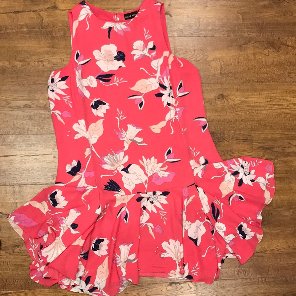 Pink swing floral dress
